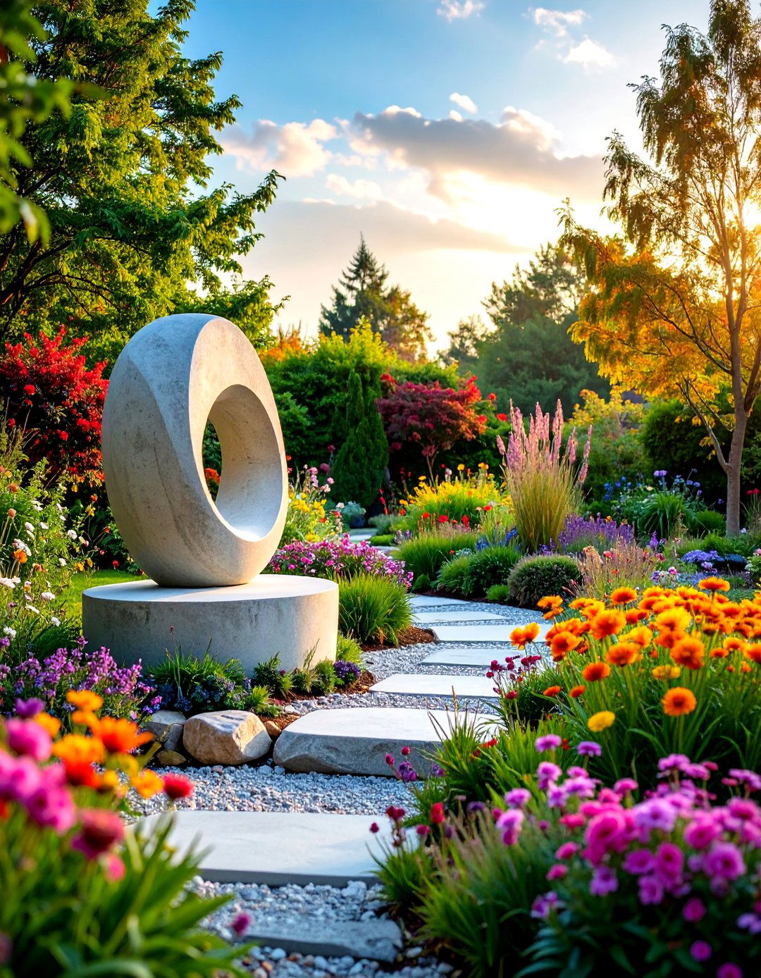 Cast Concrete Garden Sculptures - 24 Concrete Garden Ideas