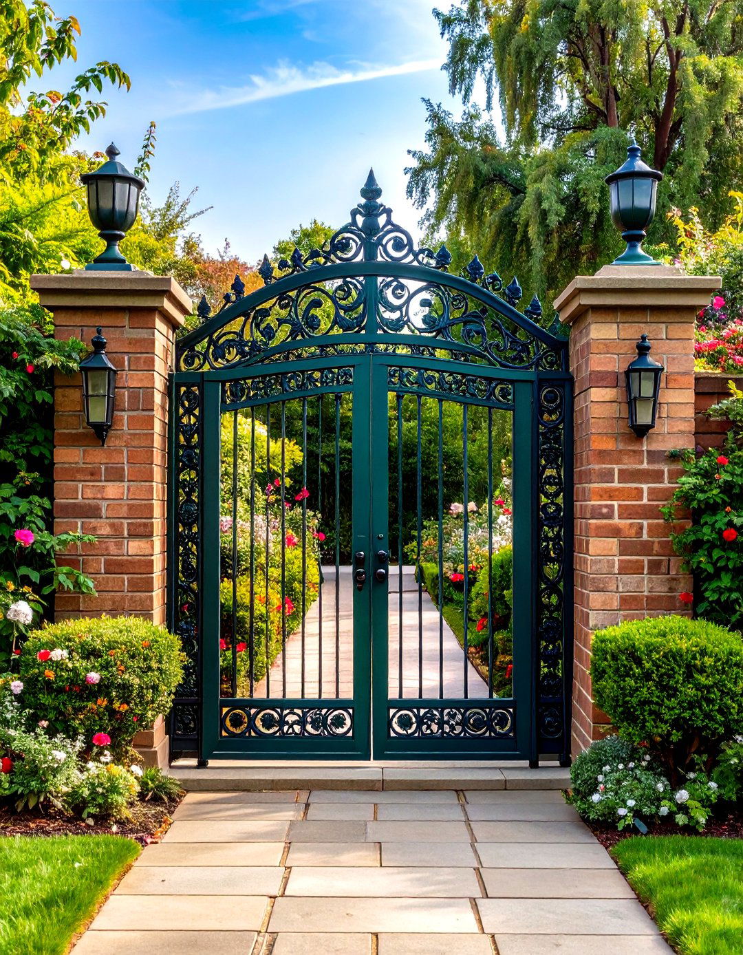Cast Iron Railing and Gate Garden Design - 24 Victorian Front Garden Ideas