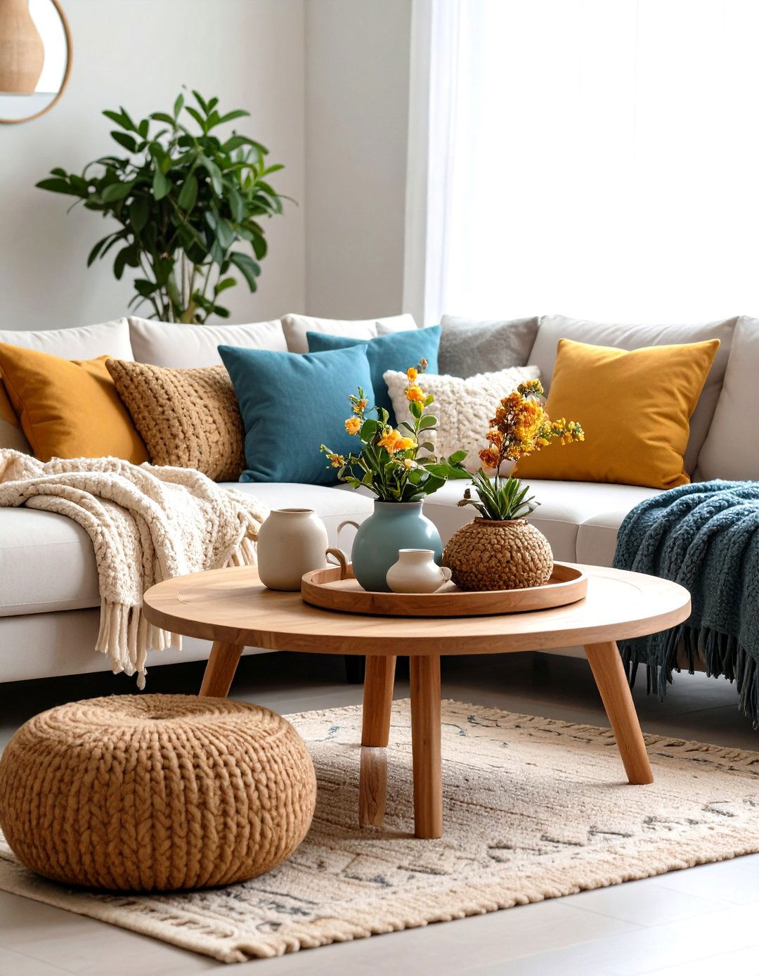 Casual Coffee Table Centerpiece with Everyday Items - 24 Coffee Table Centerpiece Ideas