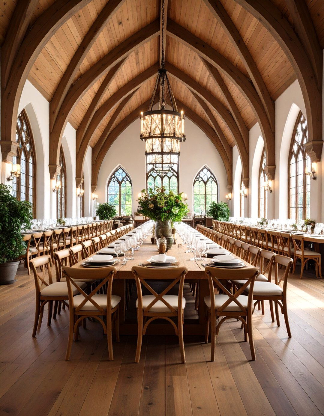 Cathedral Ceiling With Beams - 24 Dining Room Ceiling Ideas
