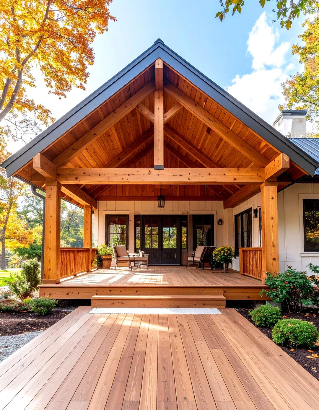 Cathedral Style Vaulted Metal - 24 Metal Roof Porch Design Ideas