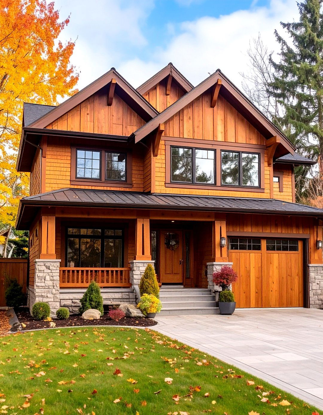 Cedar Brown Stain Exterior Finish - 24 Brown Exterior House Colors