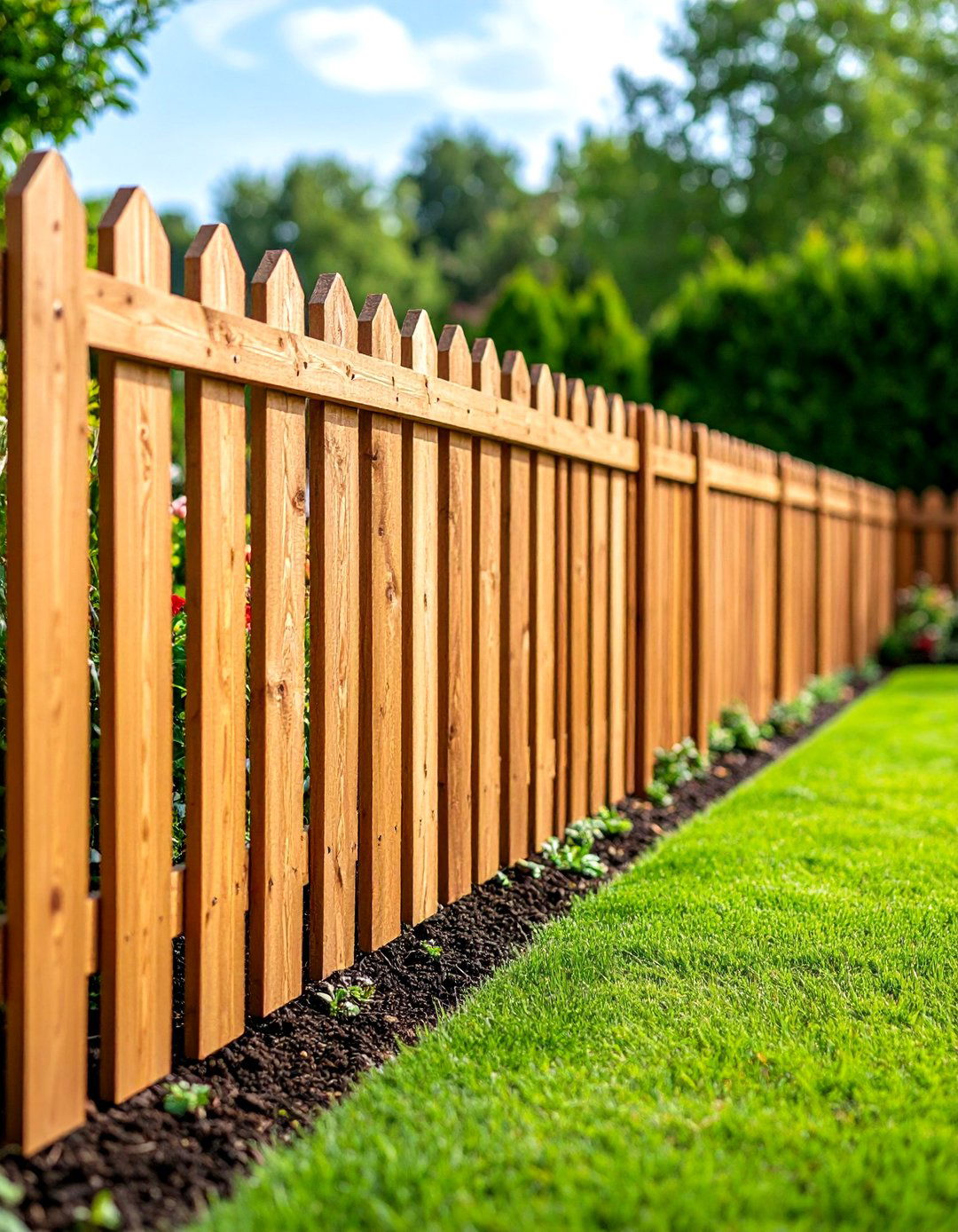 Cedar Garden Boundary Fence - 24 Cedar Fence Ideas