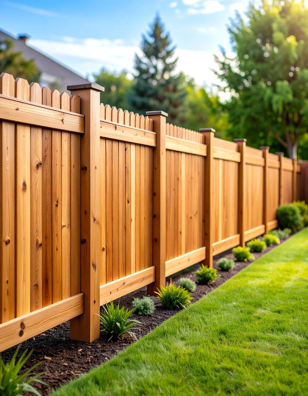 Cedar Horizontal Privacy Fence - 24 Horizontal Fence Ideas