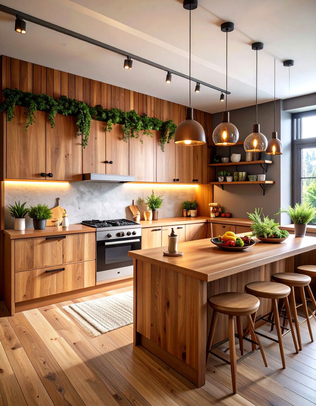 Cedar Kitchen Elements - 24 Earthy Kitchen Ideas