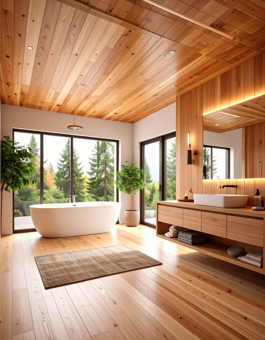 Cedar Plank Ceiling Installations - 24 Wood Ceiling Ideas