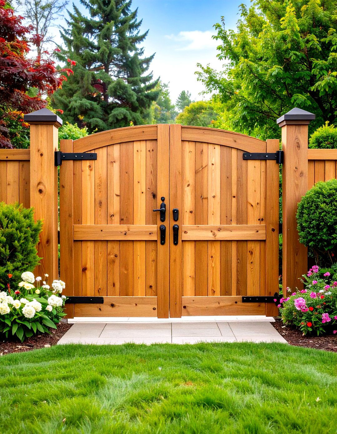 Cedar Plank Rustic Garden Gates - 24 garden gate ideas
