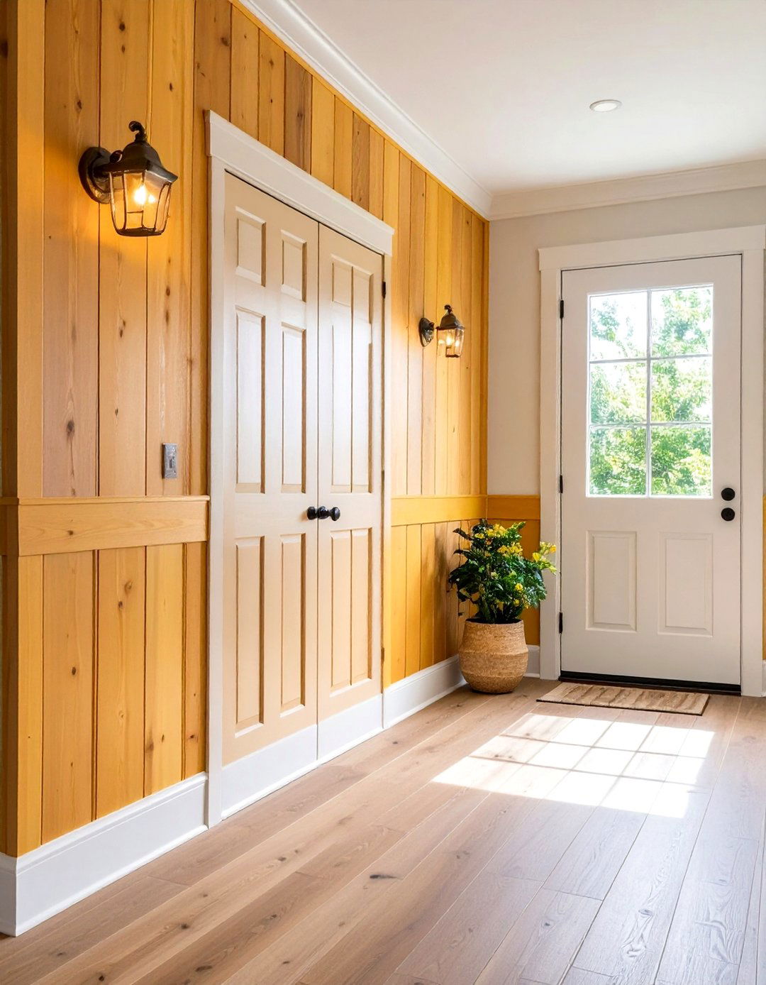 Cedar Plank Wainscoting - 24 Rustic Wainscoting Ideas