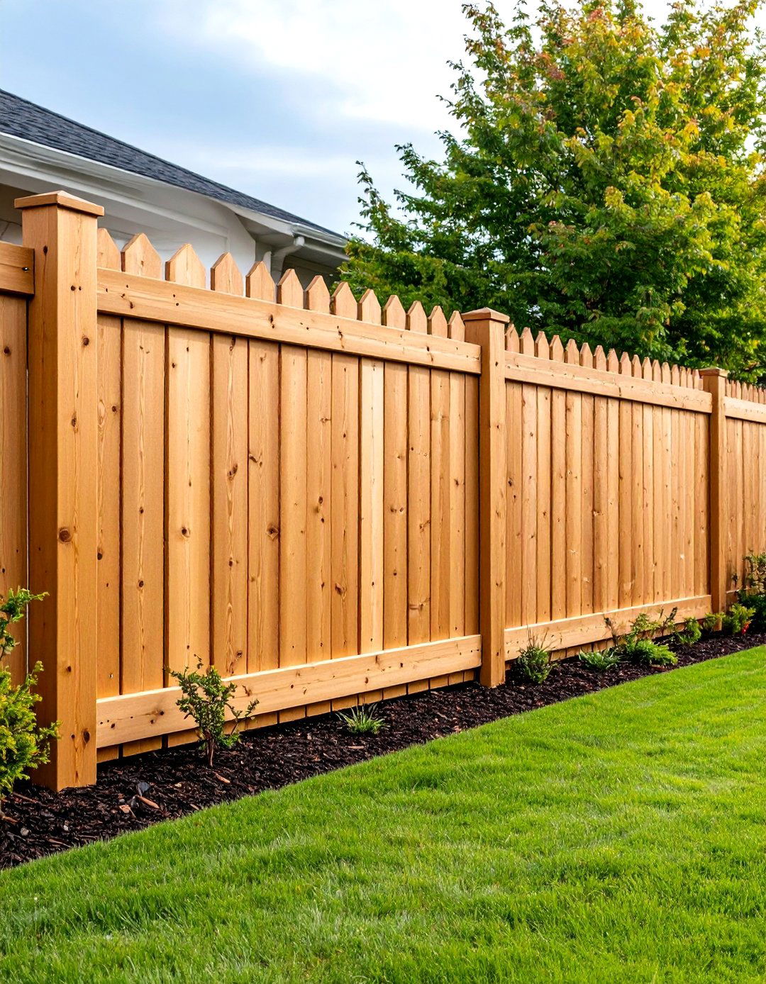 Cedar Privacy Fence with Kickboard Base - 24 Cedar Fence Ideas