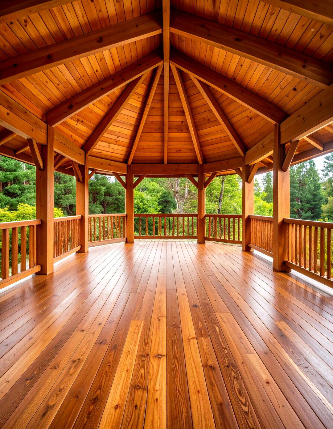 Cedar Wood Plank Flooring - 24 Gazebo Floor Ideas