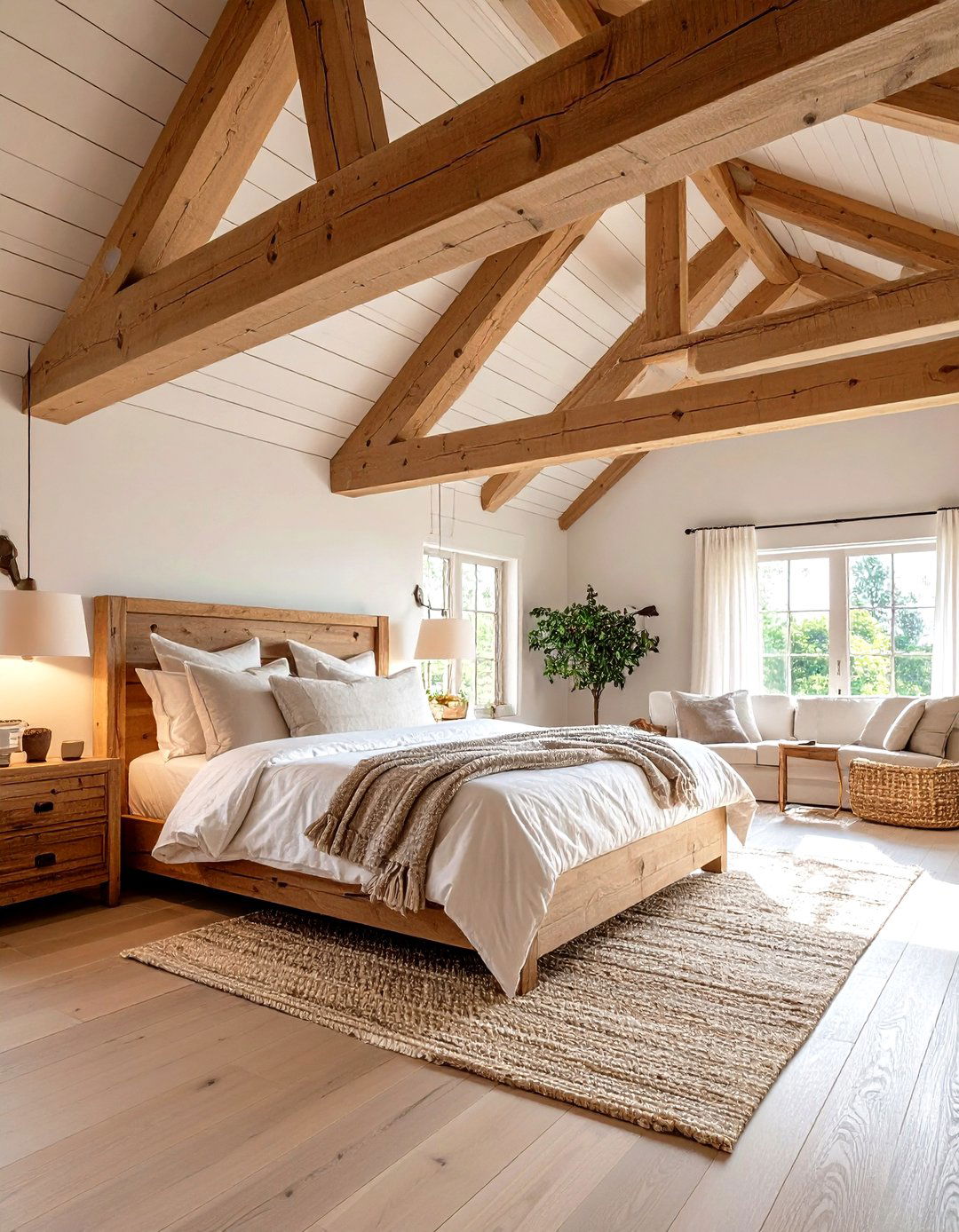 Ceiling Beam Exposure - 24 Scandinavian Bedroom Ideas