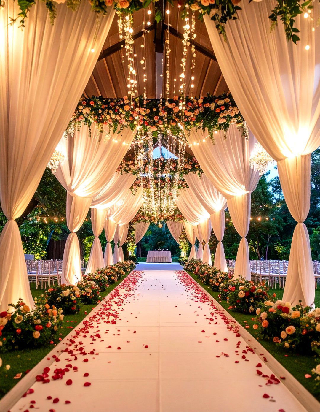 Ceiling Draping Wedding Entrance - 24 Wedding Entrance Ideas