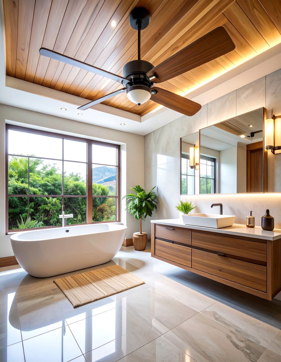 Ceiling Fan Light Combinations - 24 Bathroom Lighting Ideas