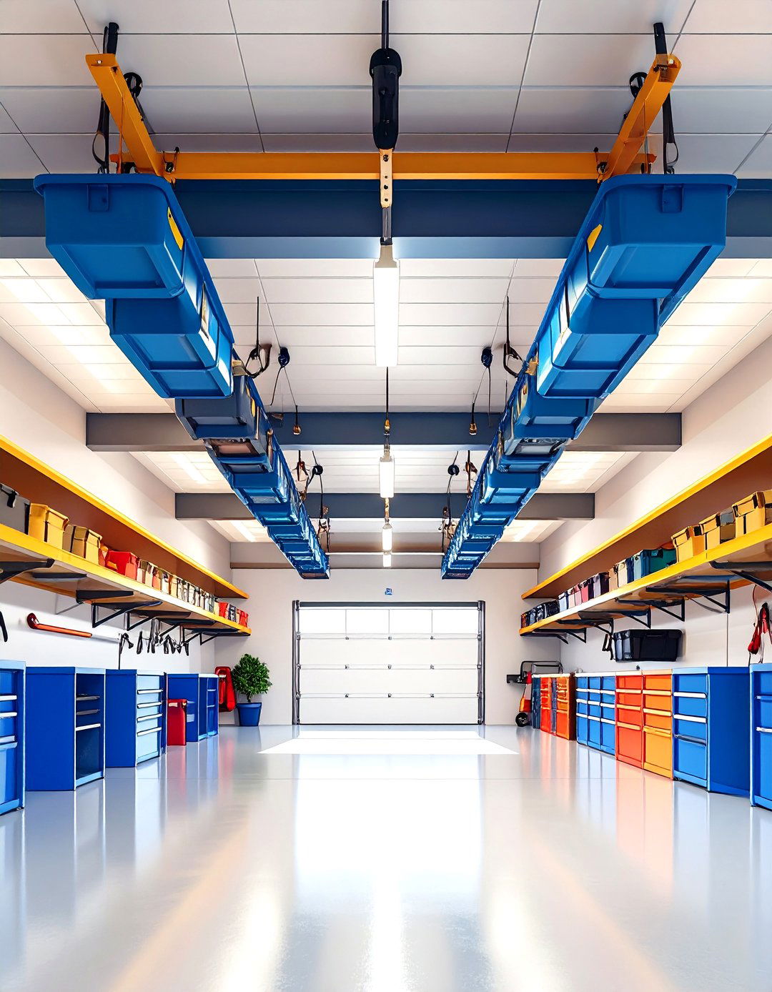 Ceiling Mounted Overhead Storage - 24 Garage Shoe Storage Ideas