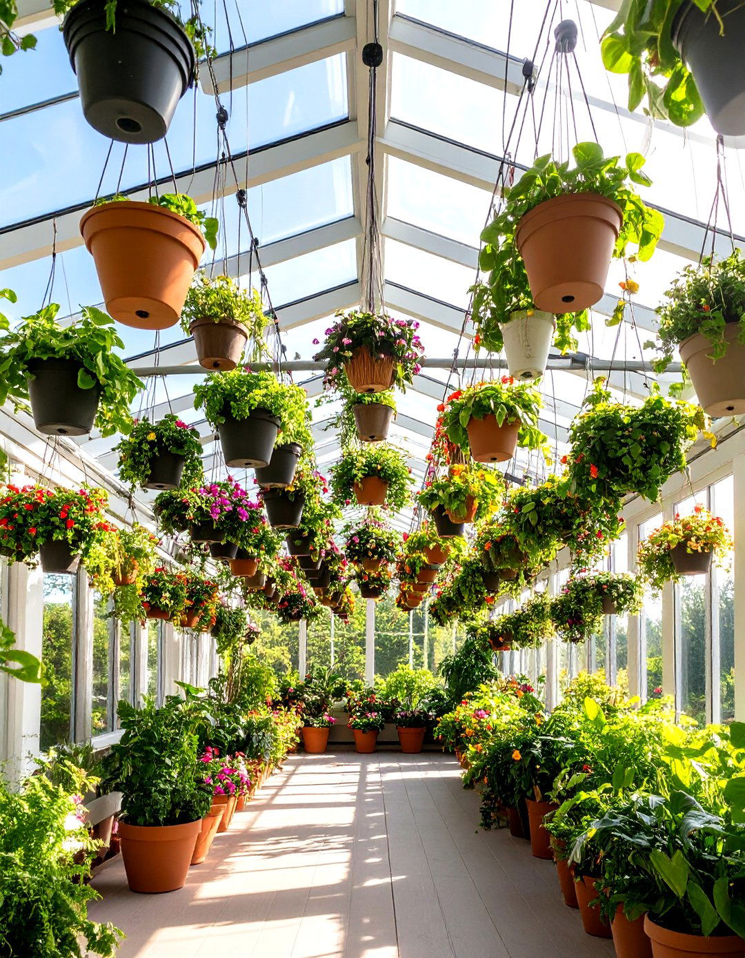 Ceiling Mounted Plant Hanging Garden - 24 High Ceiling Tall Wall Decor Ideas