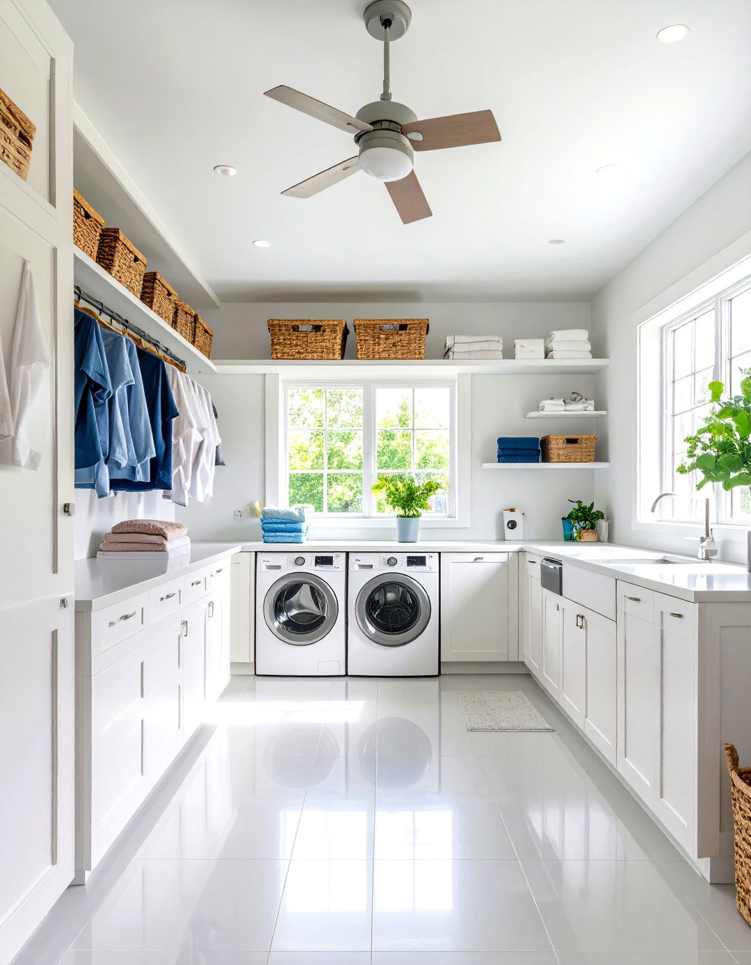Ceiling Mounted Solutions - 24 Laundry Room Storage Ideas