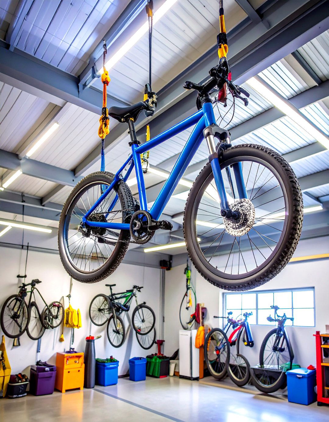 Ceiling Pulley Storage Systems - 24 Garage Bike Storage Ideas