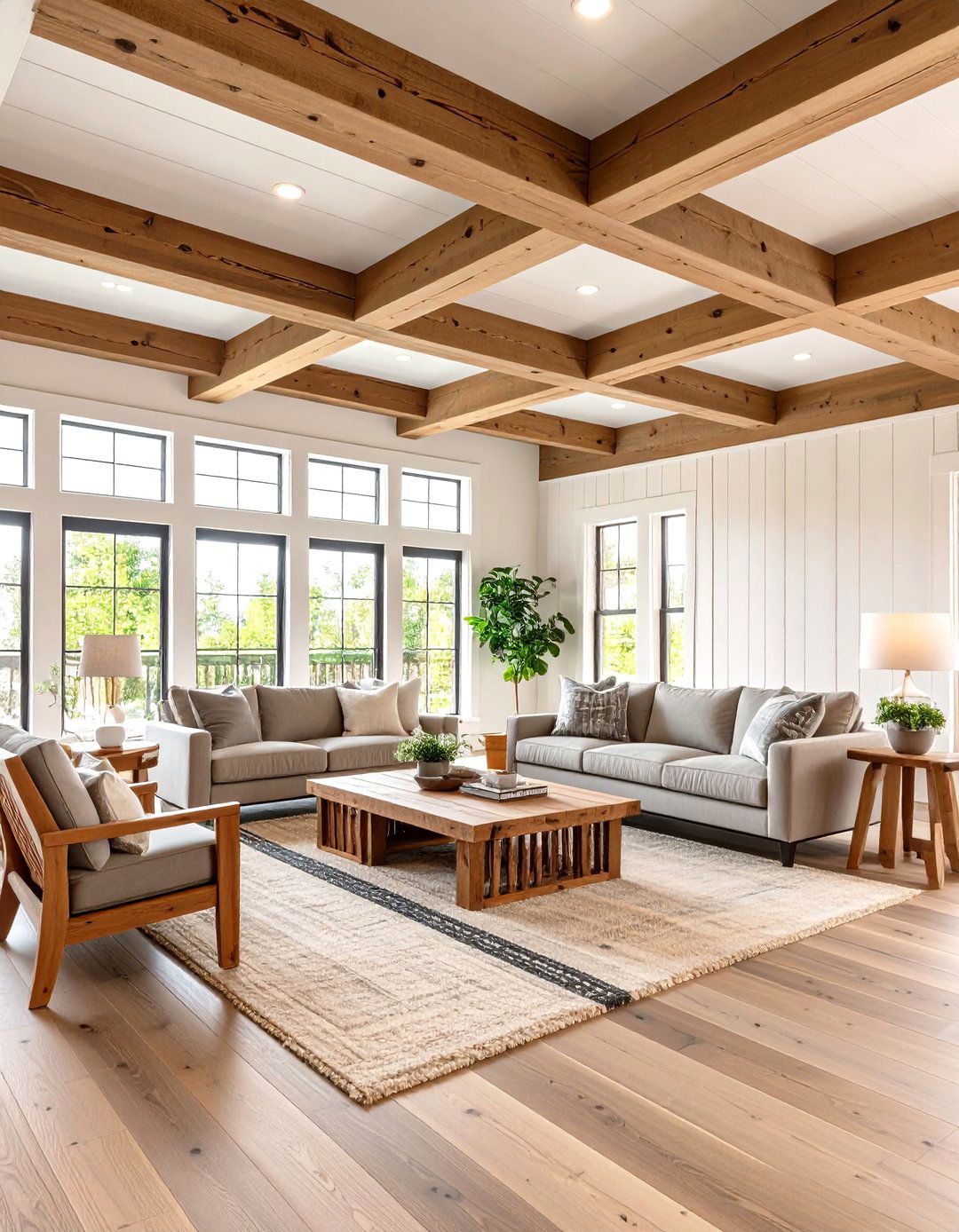 Ceiling Shiplap Installation - 24 Shiplap Living Room Ideas