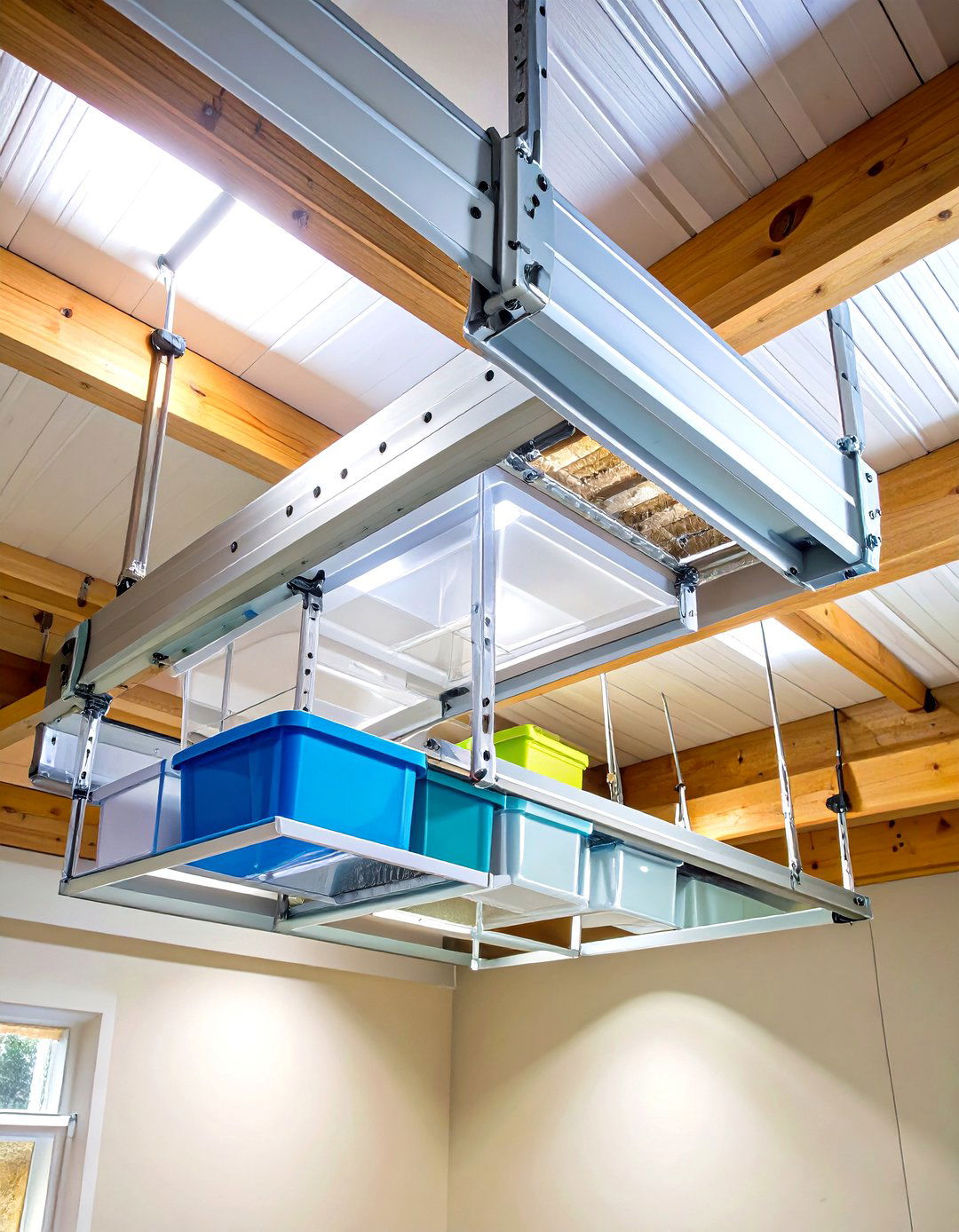 Ceiling Storage Track Systems - 24 Basement Storage Ideas