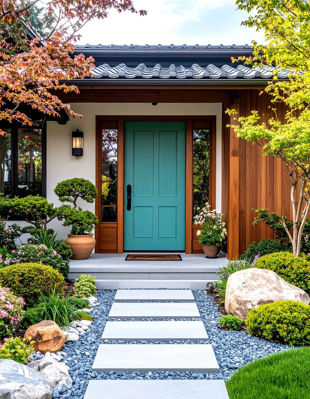 Celadon Green Zen Door - 24 Green Front Door Ideas
