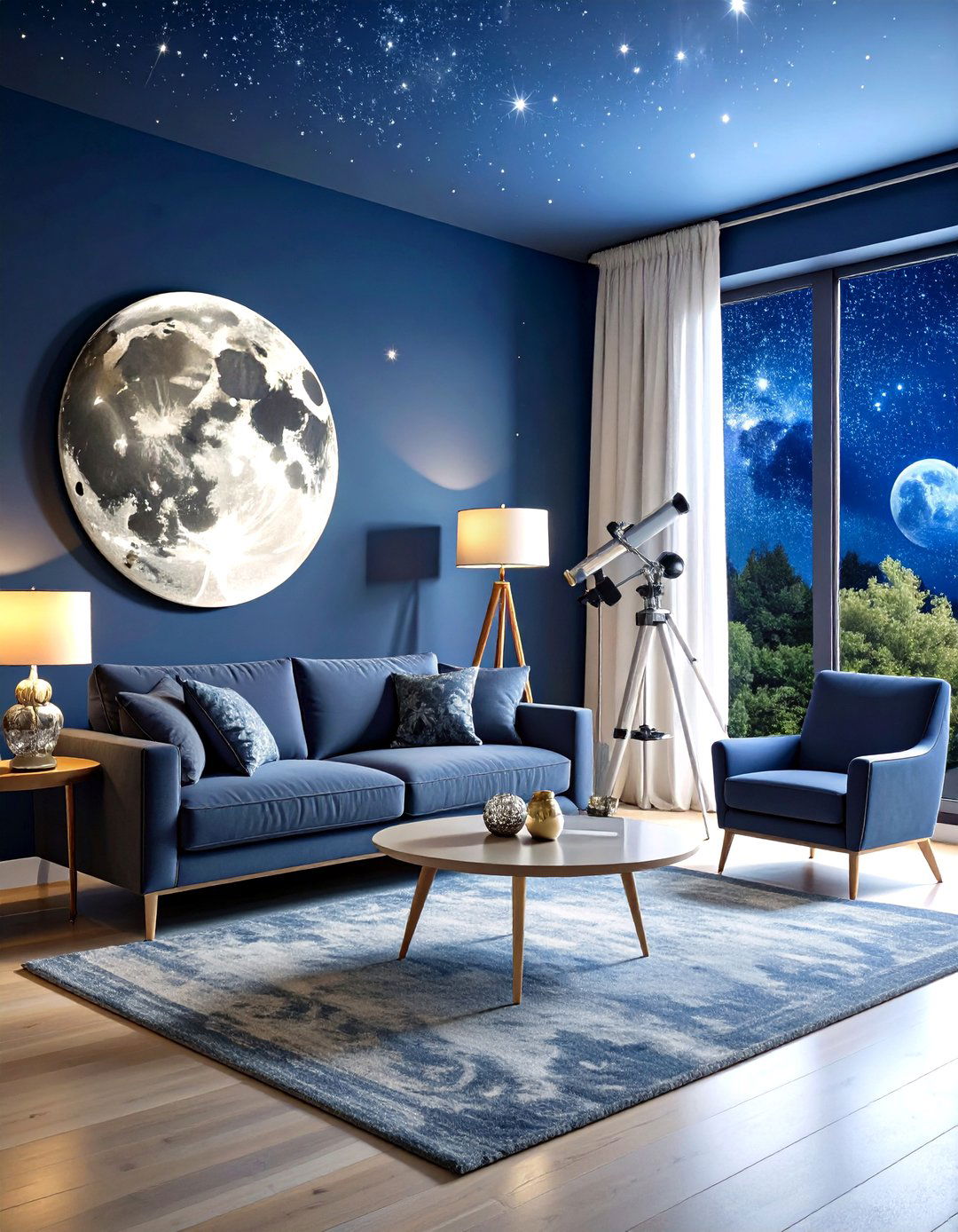 Celestial Moon Phase Sanctuary - 24 Witchy Living Room Ideas