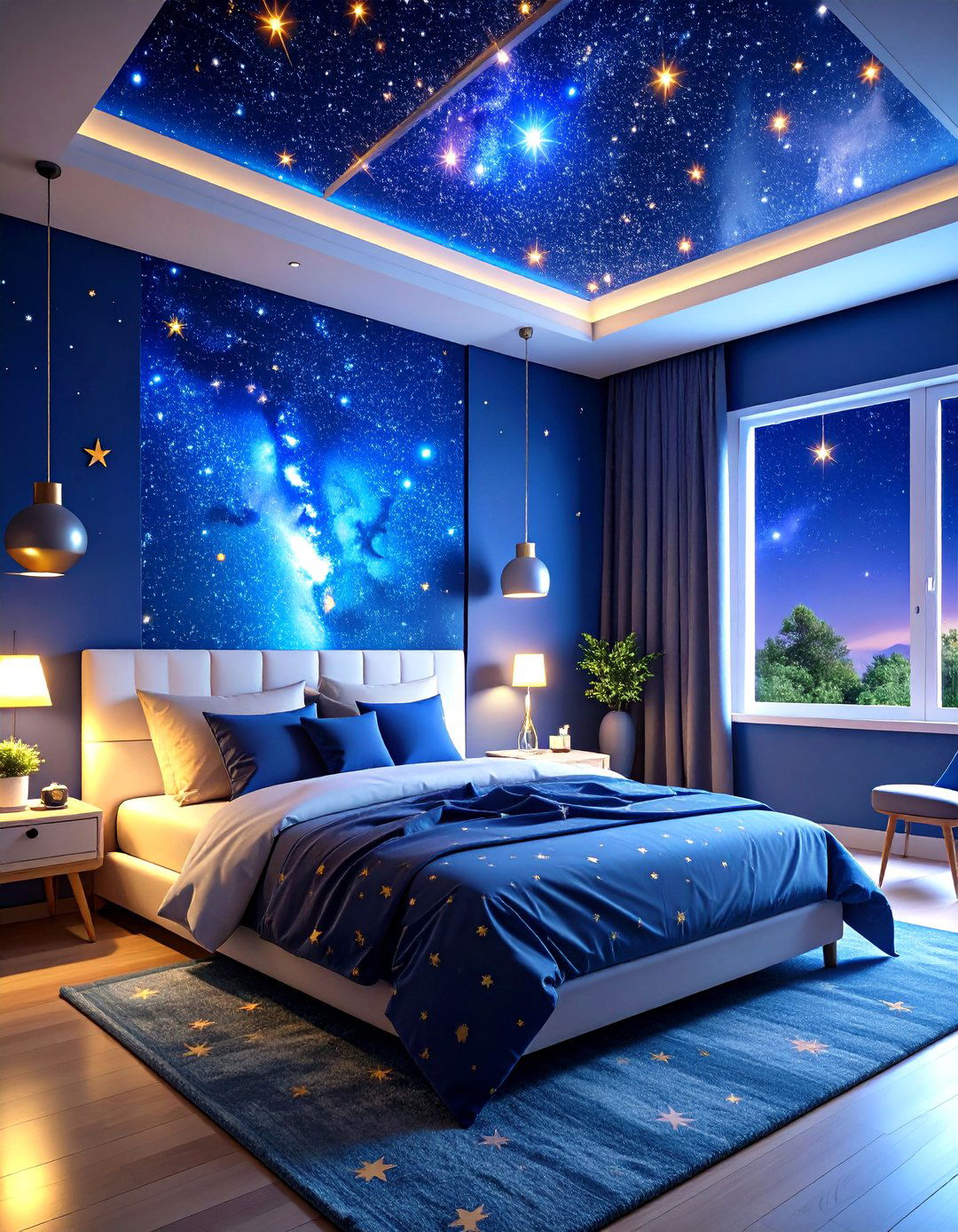 Celestial Starlight Cosmic Bedroom - 24 Fantasy Bedroom Ideas