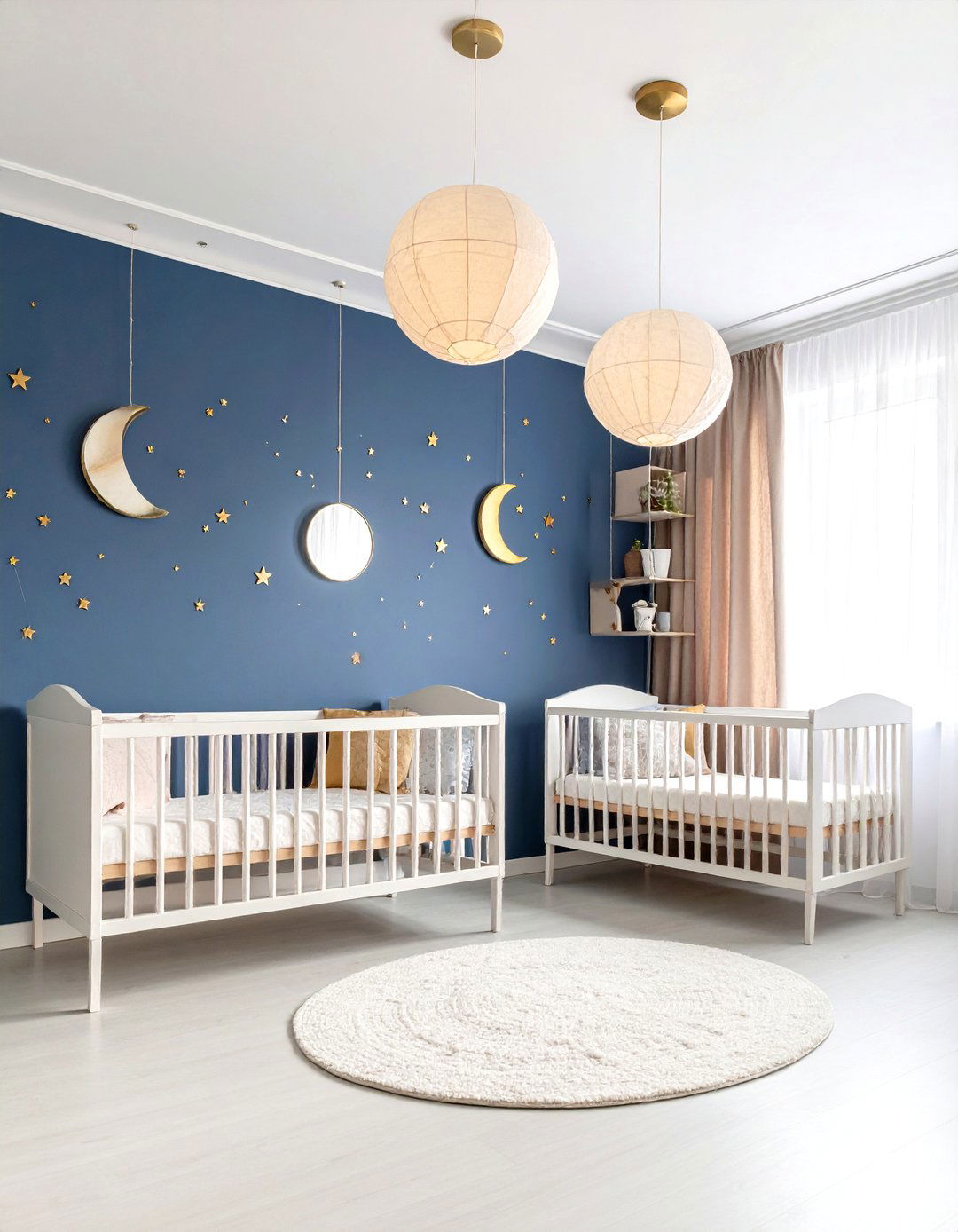 Celestial Twin Bedroom Design - 24 Twin Nursery Ideas