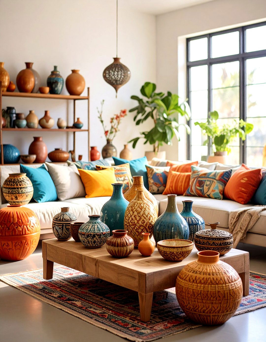 Ceramic Decor Elements - 24 Japandi Living Room Ideas