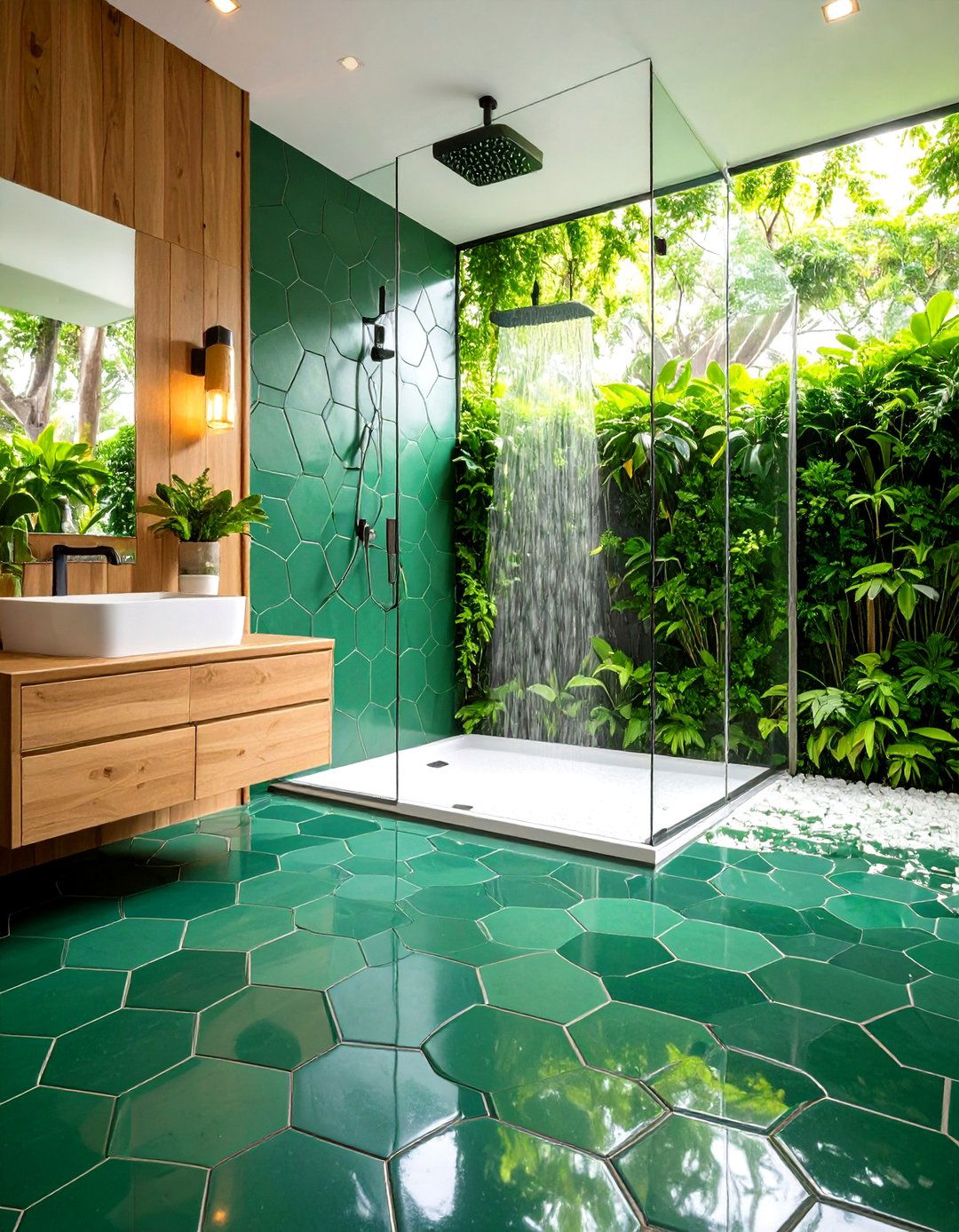 Ceramic Hexagon Shower Floor Tiles - 24 Shower Floor Tile Ideas