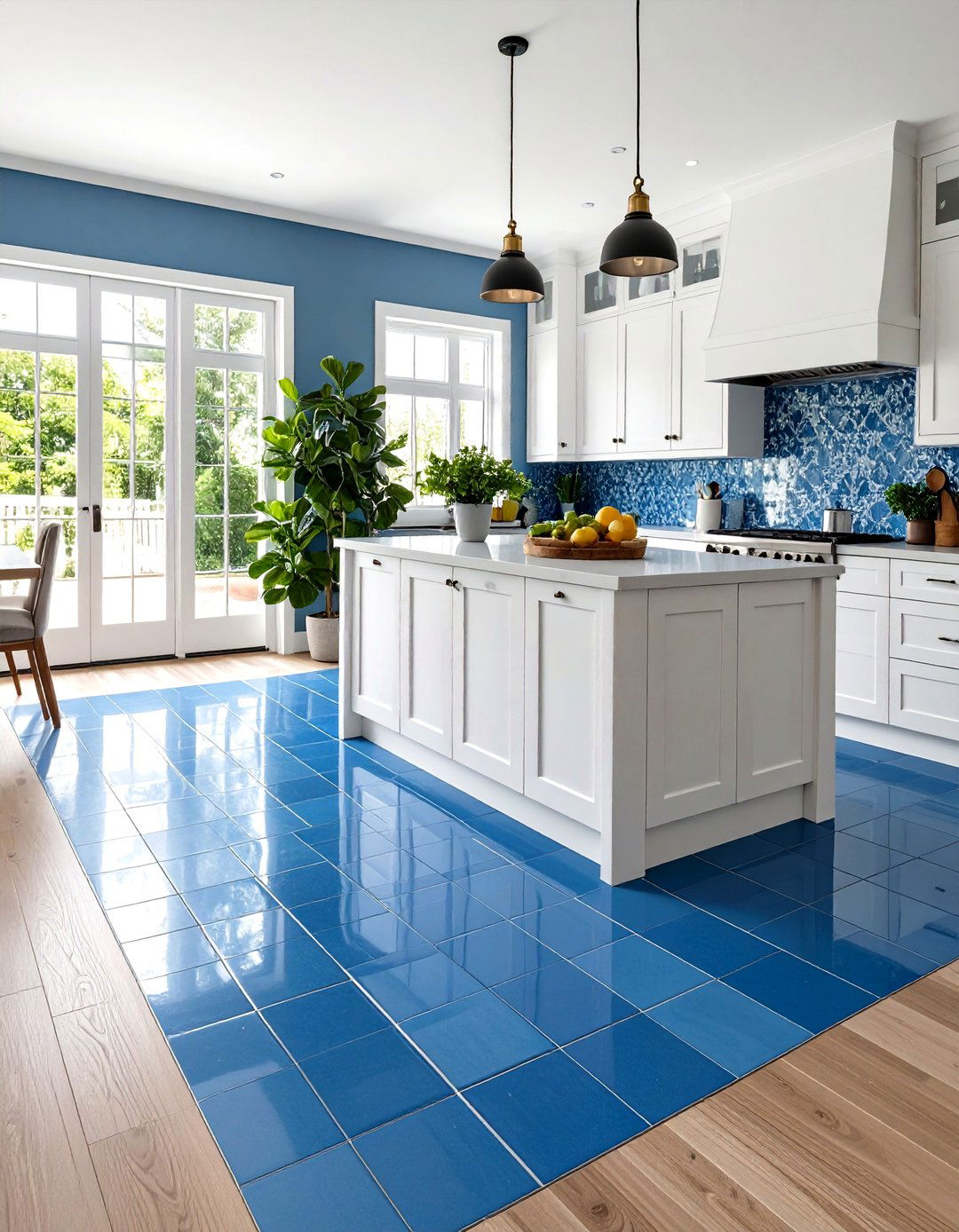Ceramic Kitchen Floor Tiles with Bold Colors - 24 Kitchen Floor Tile Ideas