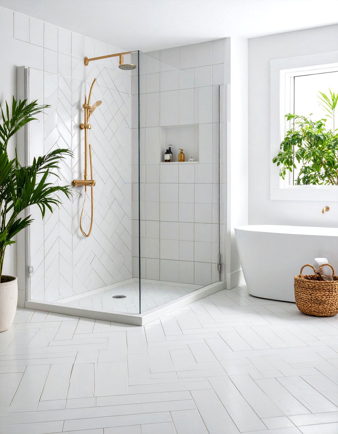 Ceramic Subway Tile Shower Floors - 24 Shower Floor Tile Ideas