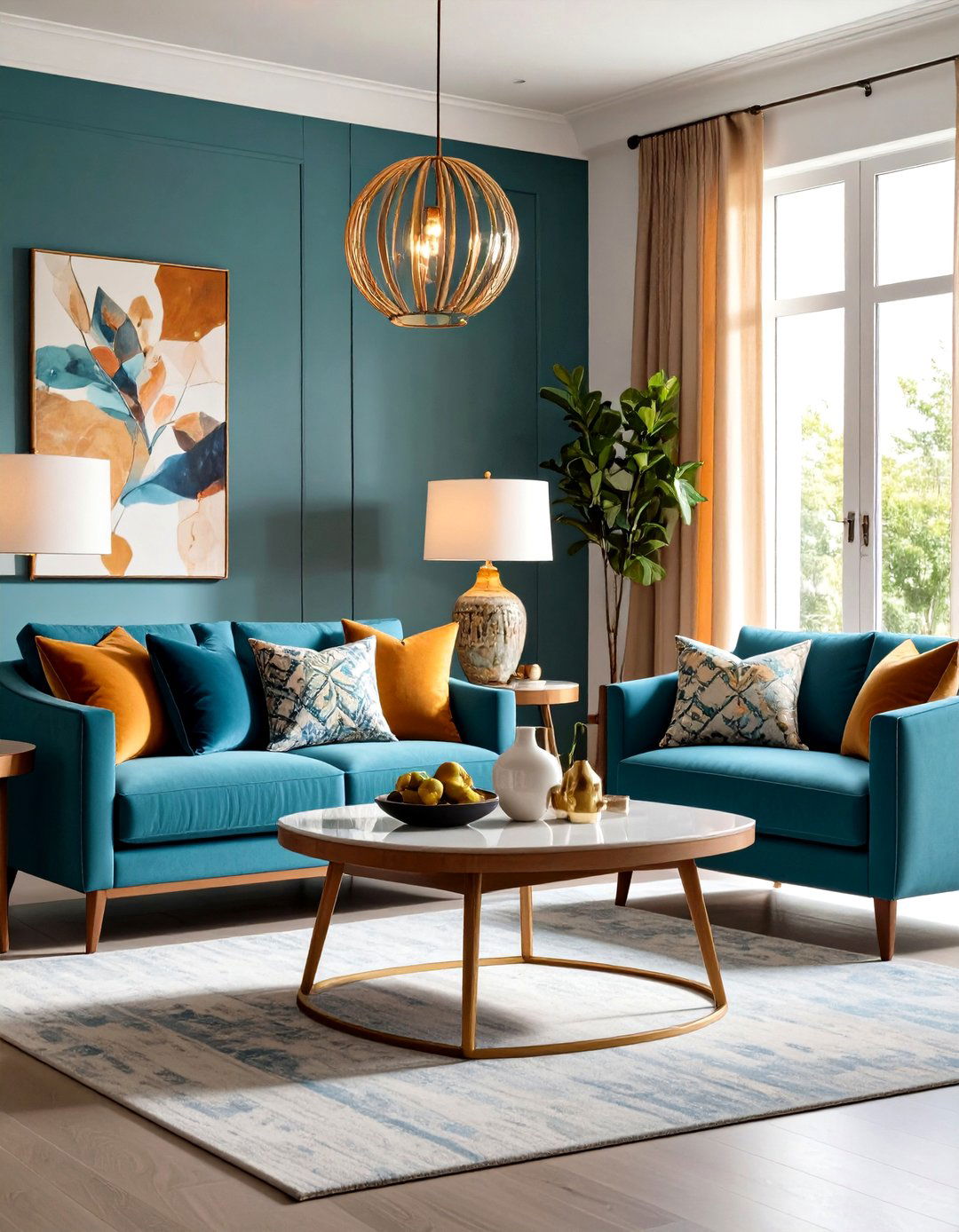 Ceramic Table Lamp Artistry - 24 Living Room Lighting Ideas