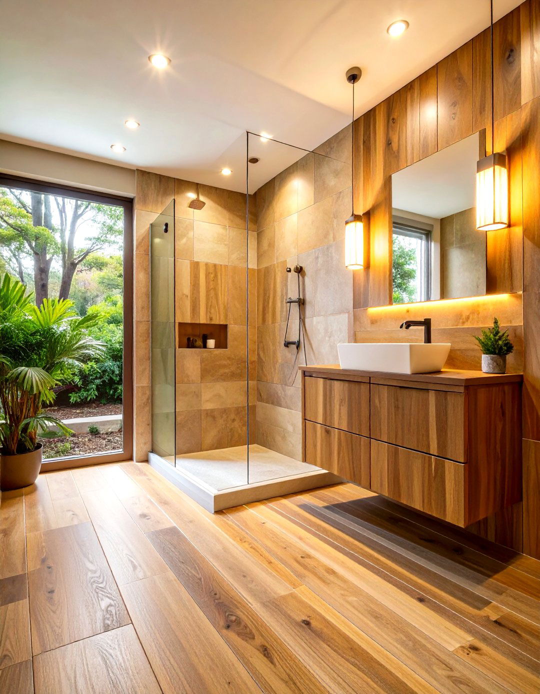 Ceramic Wood Look Planks - 24 Walk-in Shower Tile Ideas