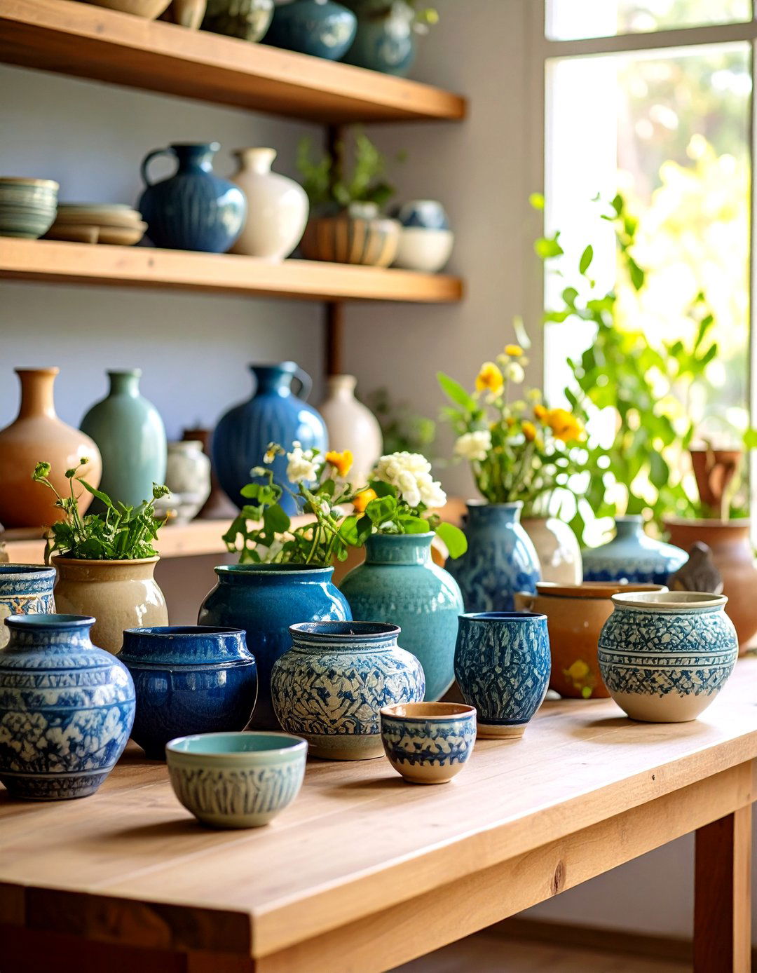 Ceramic and Pottery Collections - 24 Mediterranean Living Room Ideas