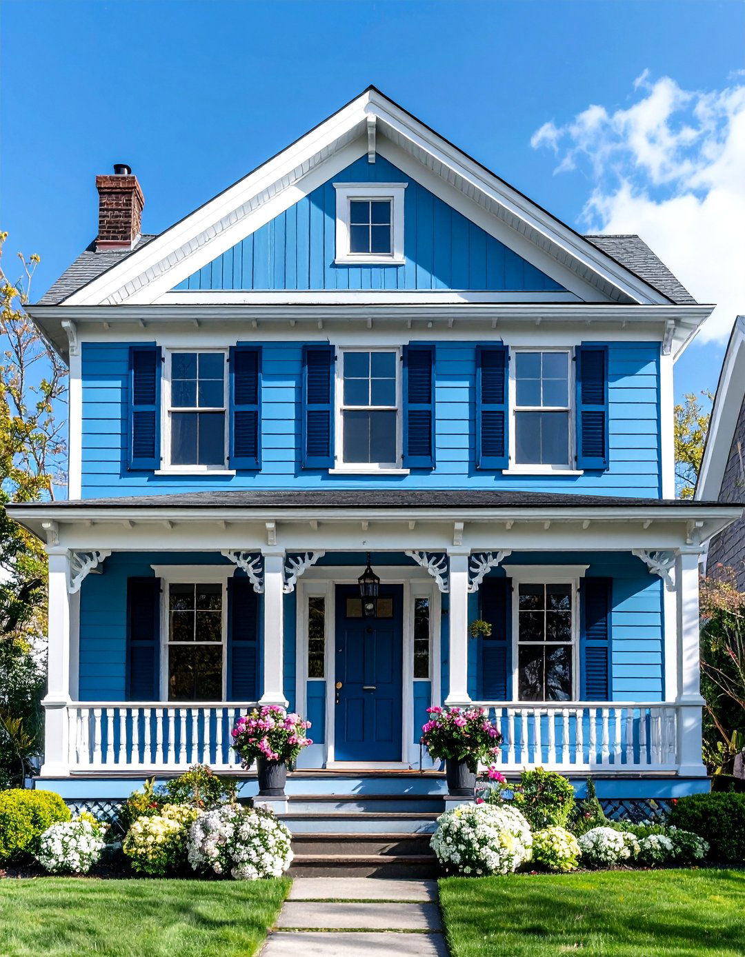 Cerulean Blue Victorian Brightness - 24 blue victorian house colors