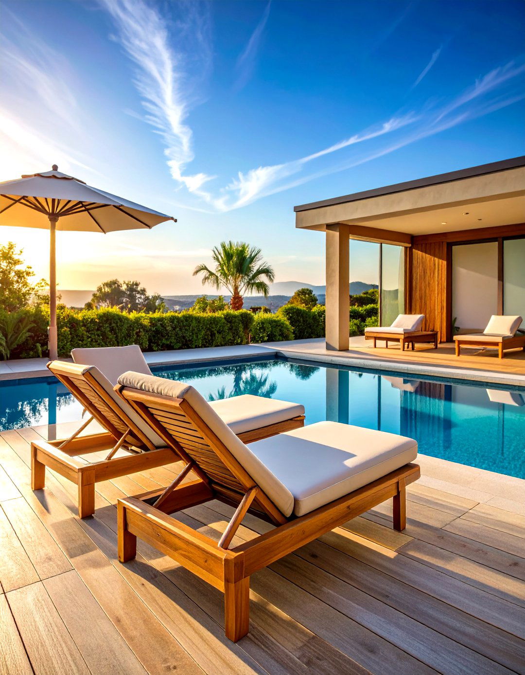 Chaise Lounge Pair with Adjustable Backs - 24 Garden Furniture Ideas