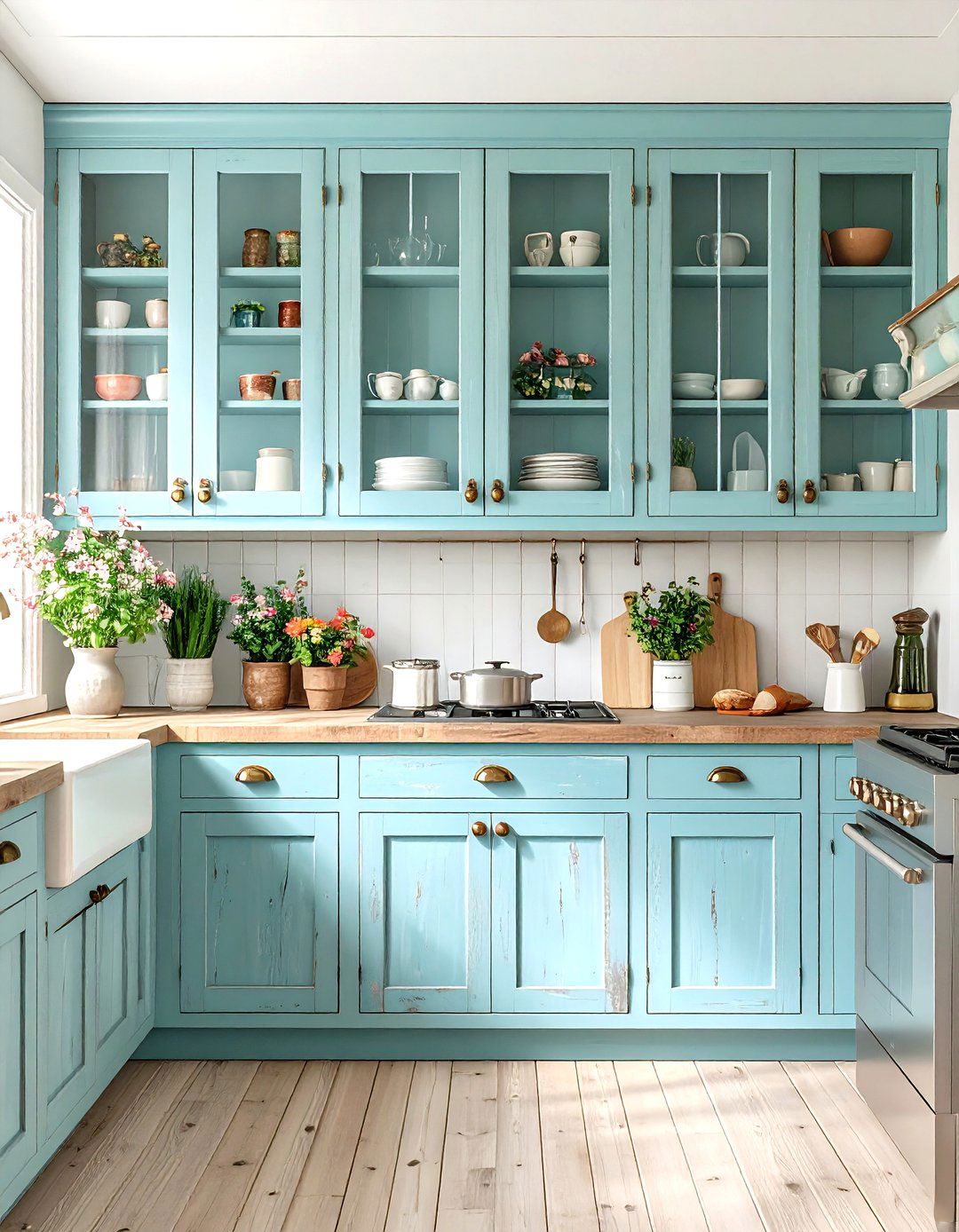 Chalk Paint Method Simplicity - 24 Painting Kitchen Cabinet Ideas