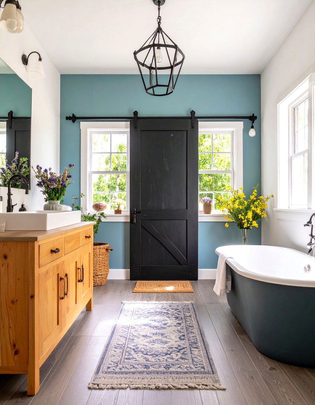 Chalkboard Paint Bathroom Barn Door - 24 Bathroom Barn Door Ideas
