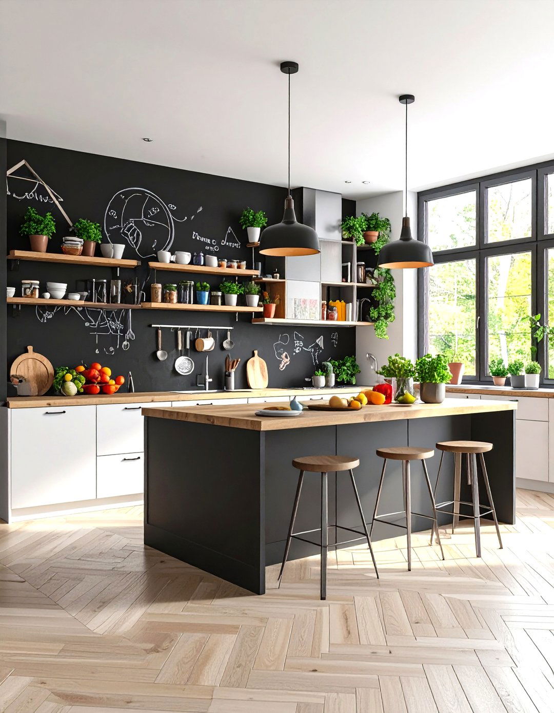 Chalkboard Paint Sections - 24 Wall Painting Ideas of Any Room