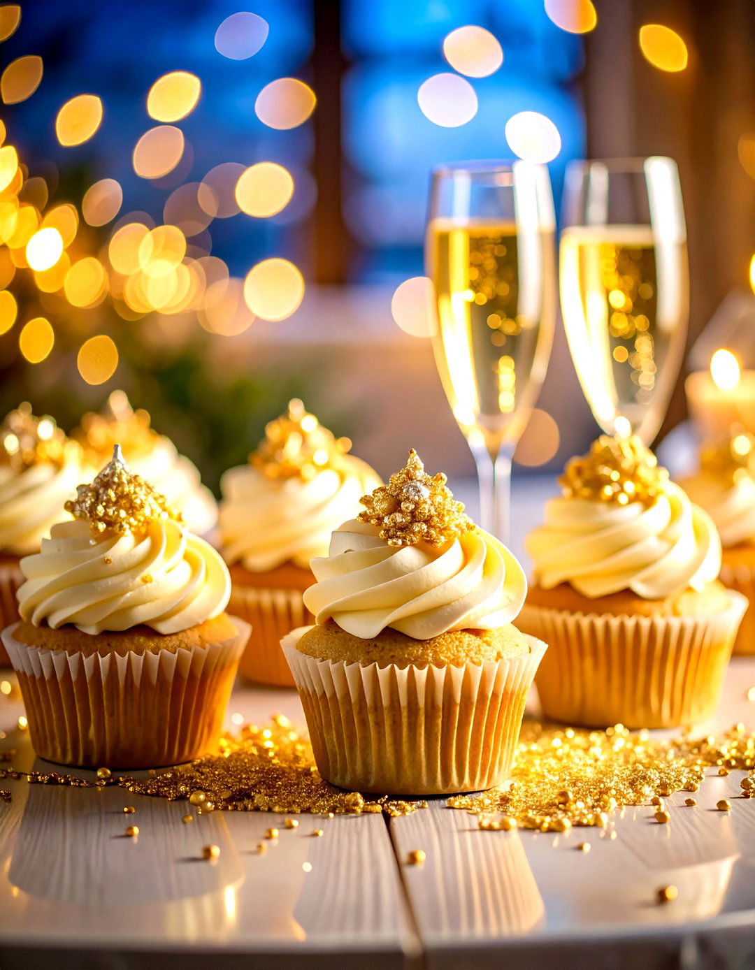 Champagne Celebration Cupcakes