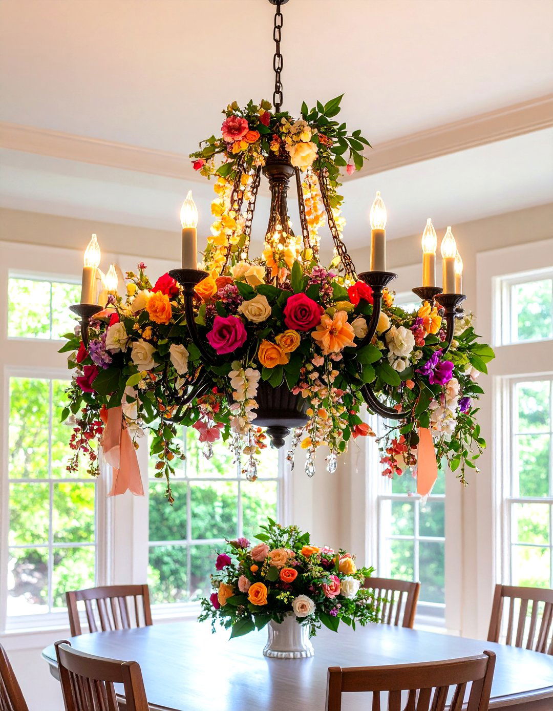 Chandelier Embellishments - 24 Mother's Day Decoration Ideas