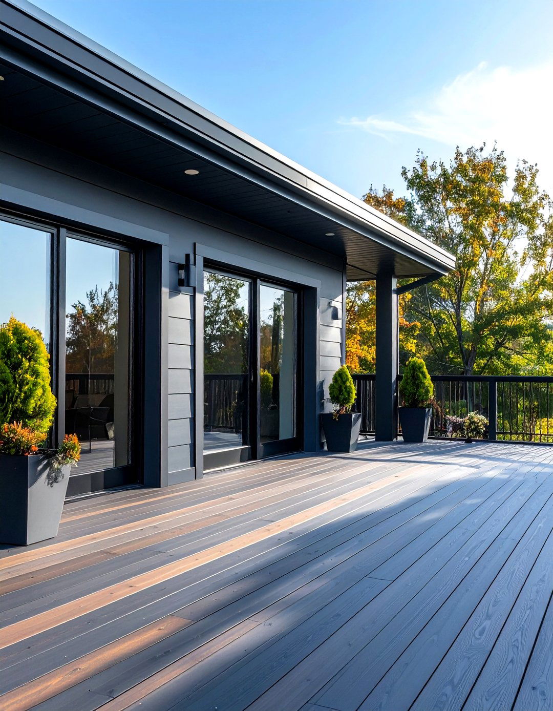 Charcoal Composite Fascia with Modern Sophistication - 24 Deck Fascia Ideas