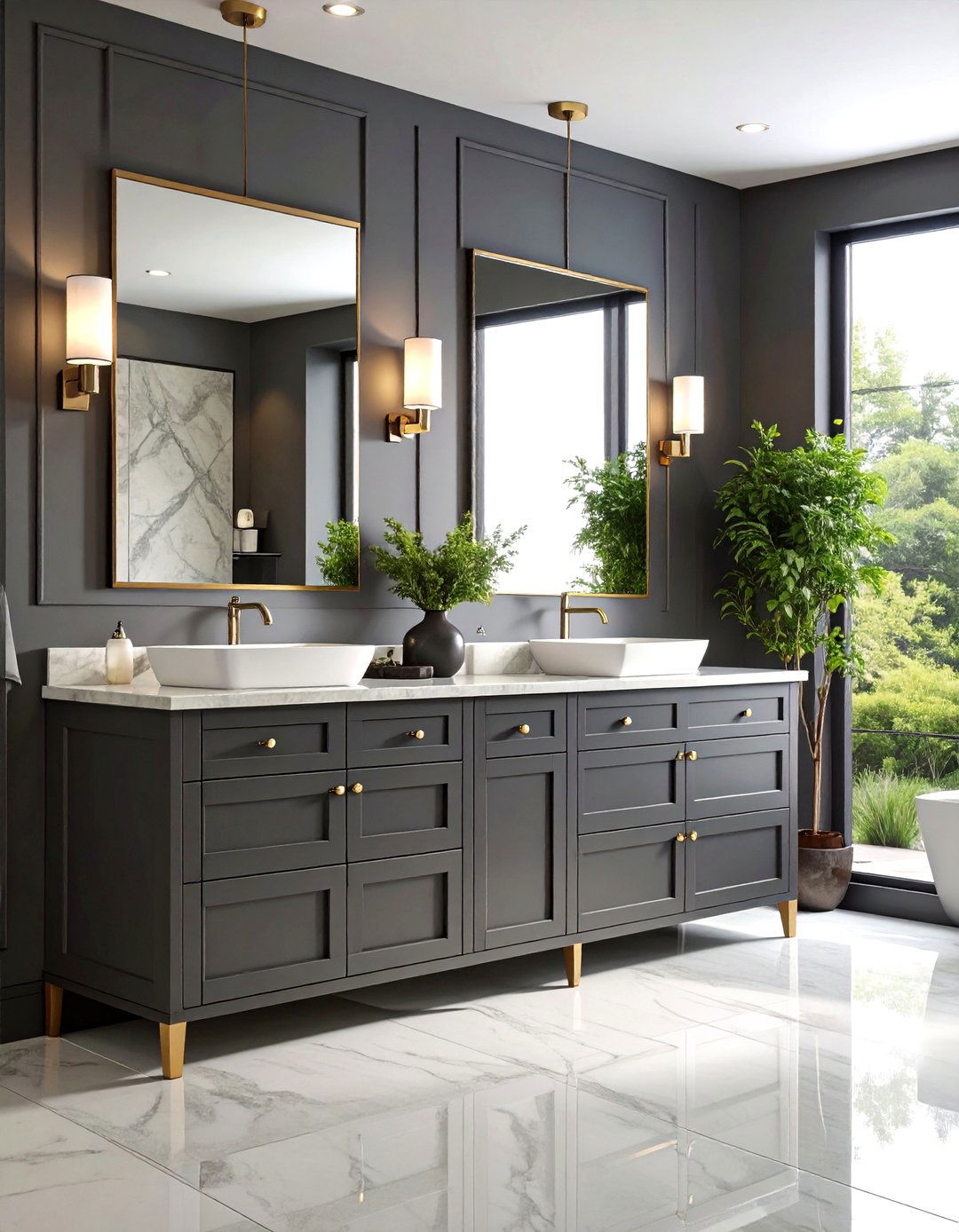 Charcoal Gray Bathroom Cabinets - 24 Bathroom Cabinet Color Ideas