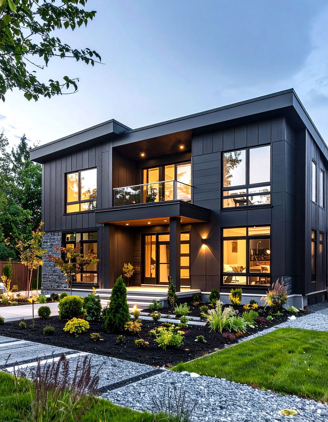 Charcoal Gray Contemporary Exterior - 24 Exterior House Colors & Inspiration