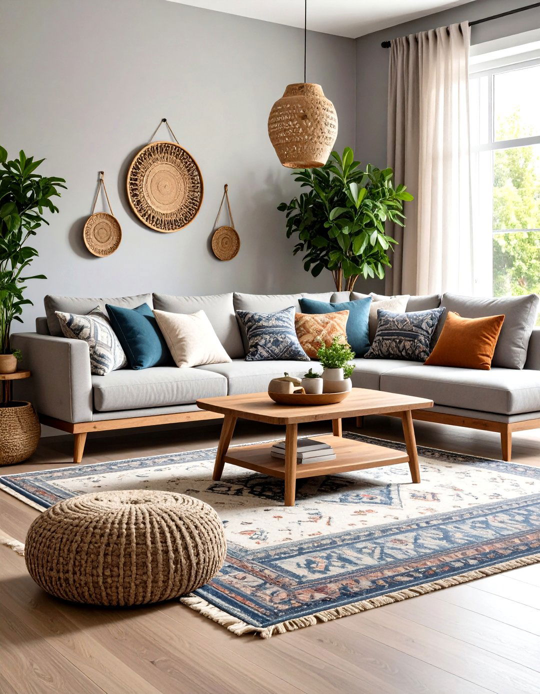 Charcoal Gray Maximalist Boho Space - 24 Moody Boho Living Room Ideas