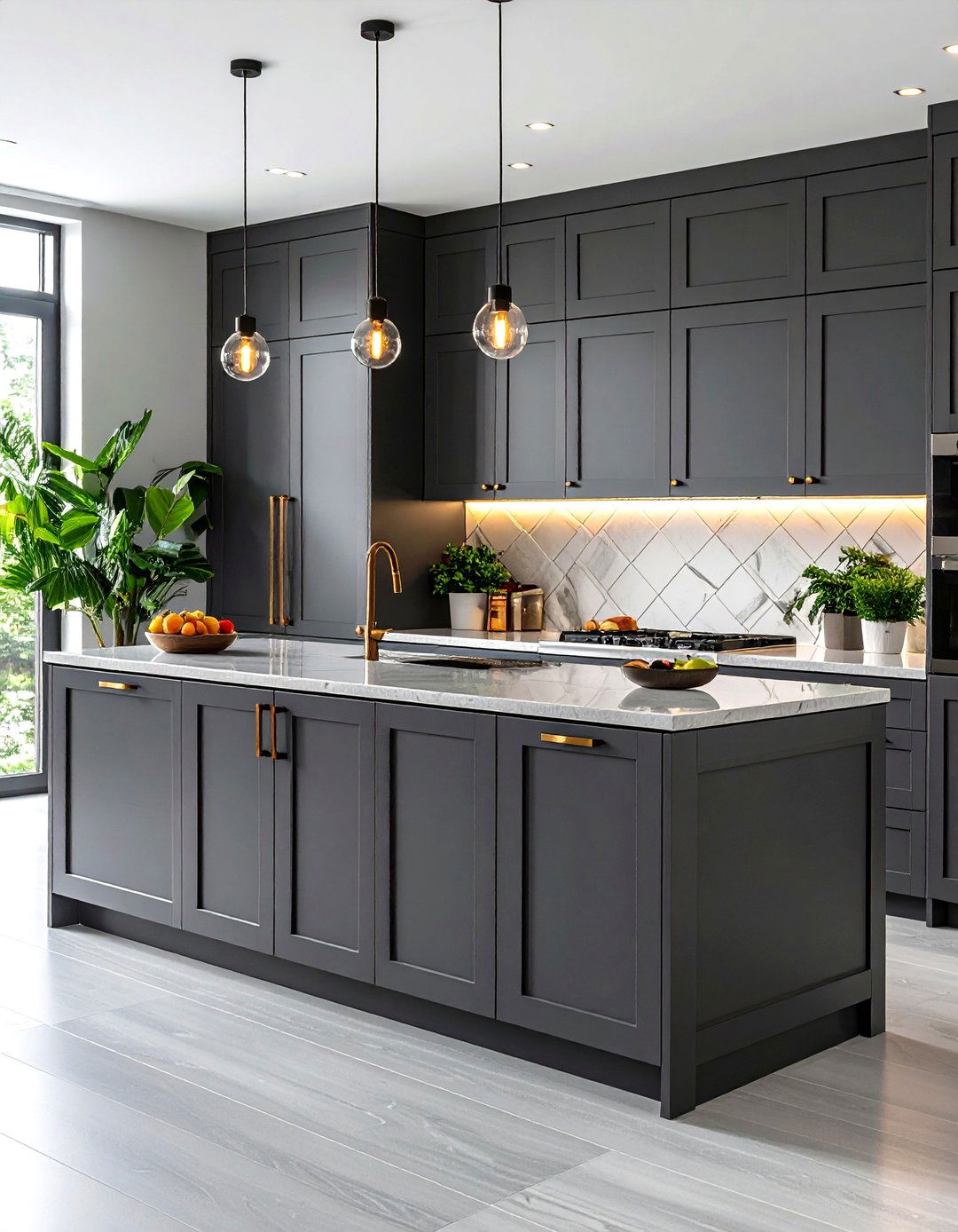 Charcoal Gray Modern Kitchen Cabinets - 24 Kitchen Cabinet Color Ideas