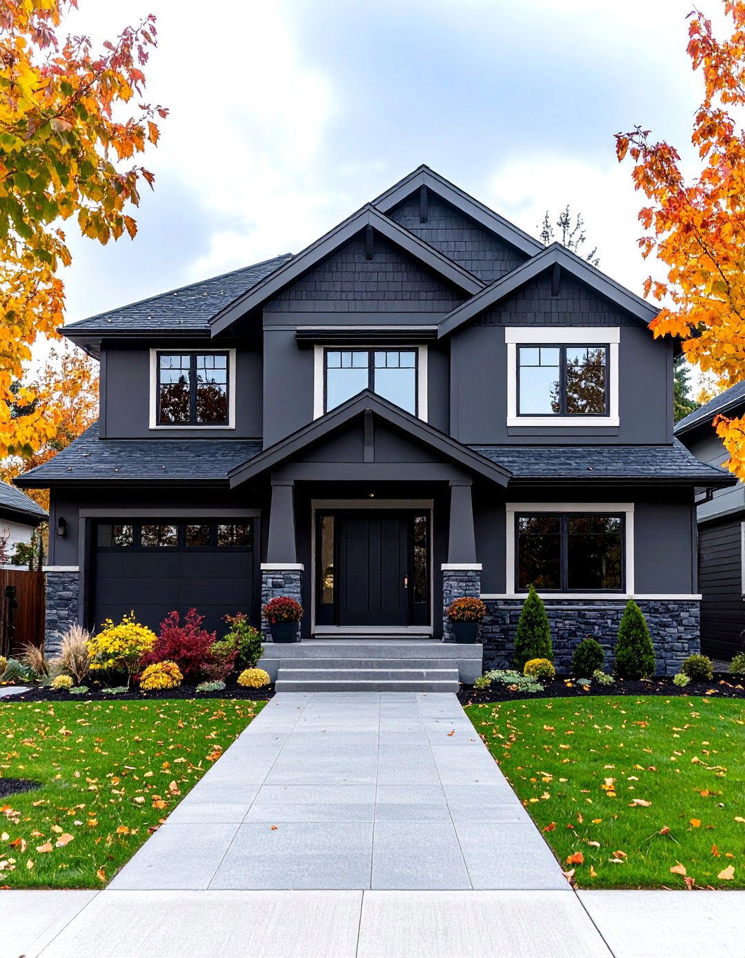 Charcoal Gray Sophistication - 24 Stucco Colors for Home Exteriors