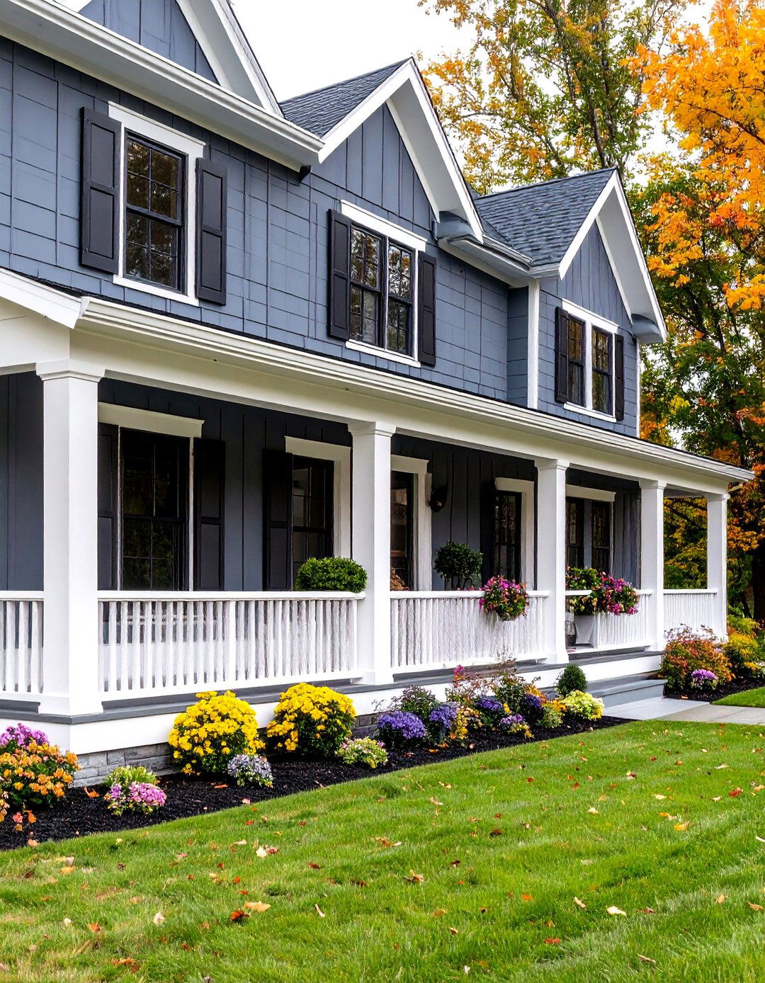 Charcoal Grey Siding with White Board and Batten - 24 Dark Grey House Exterior Ideas