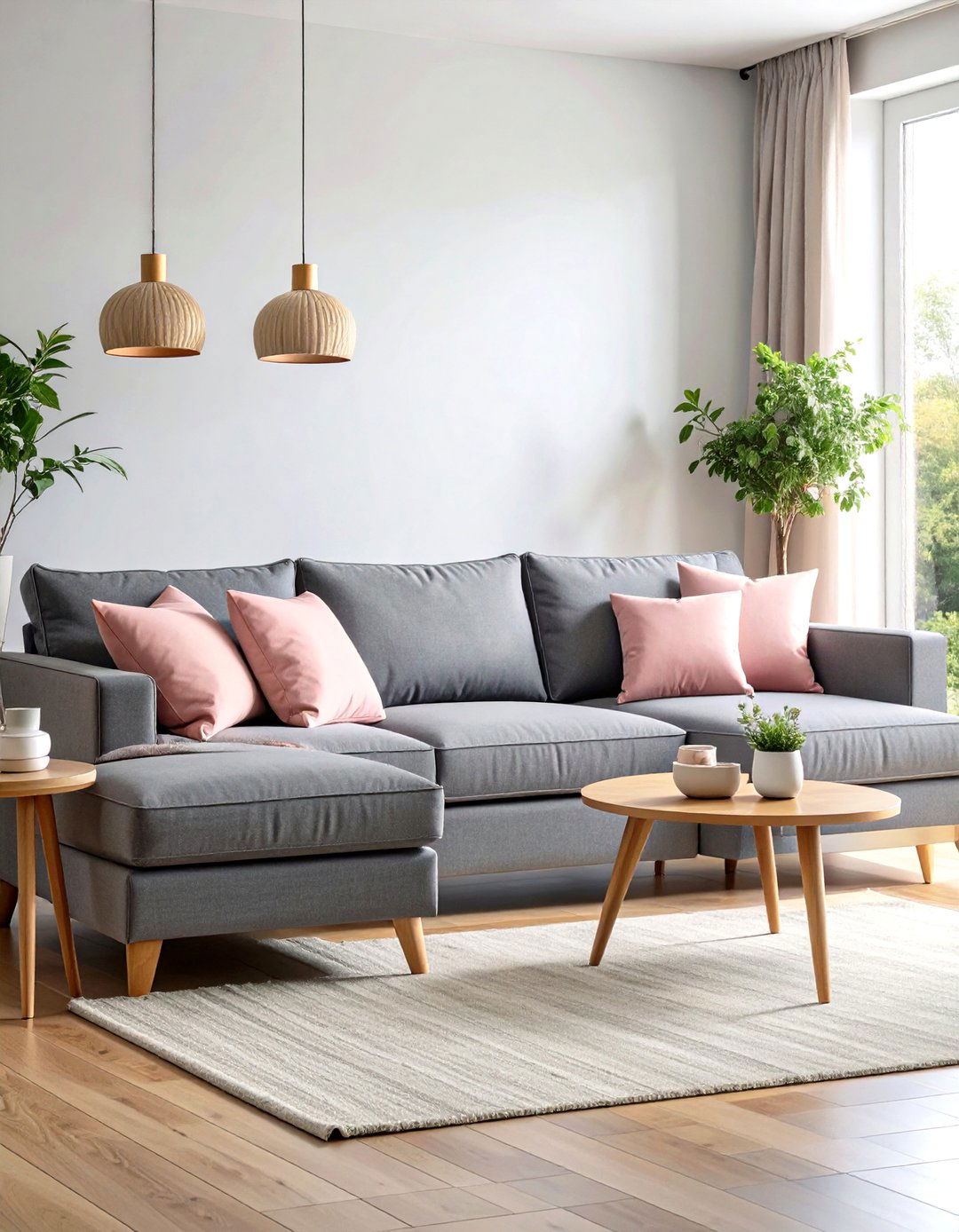 Charcoal Grey and Blush Pink Modern Romance - 24 Two Colour Combination for Living Room