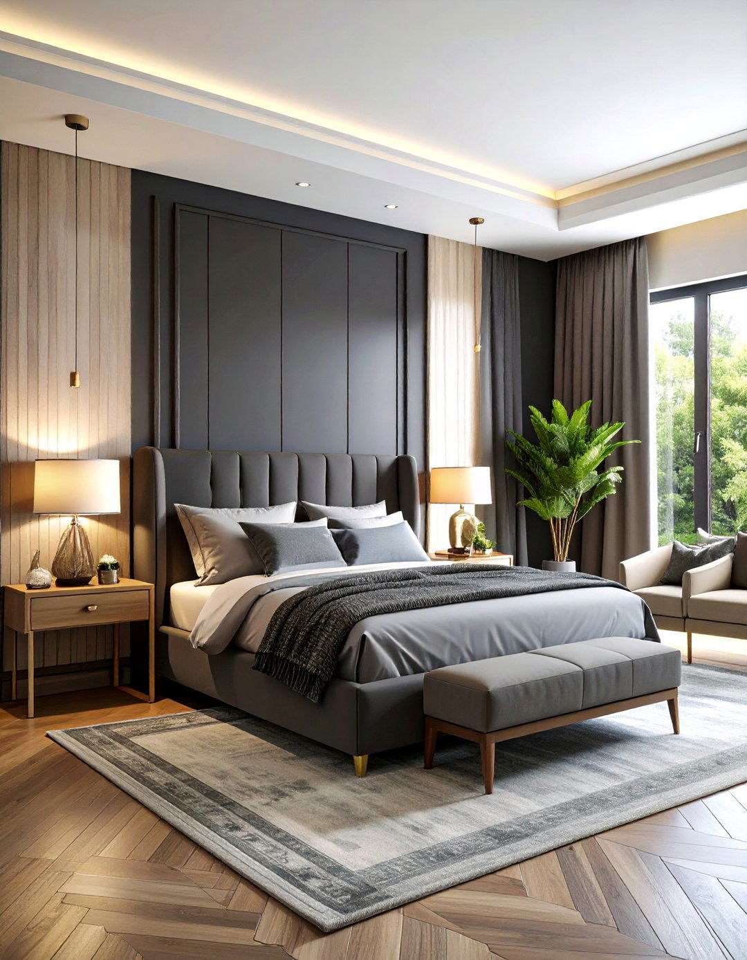Charcoal Guest Bedroom Sophistication - 24 Charcoal Bedroom Ideas
